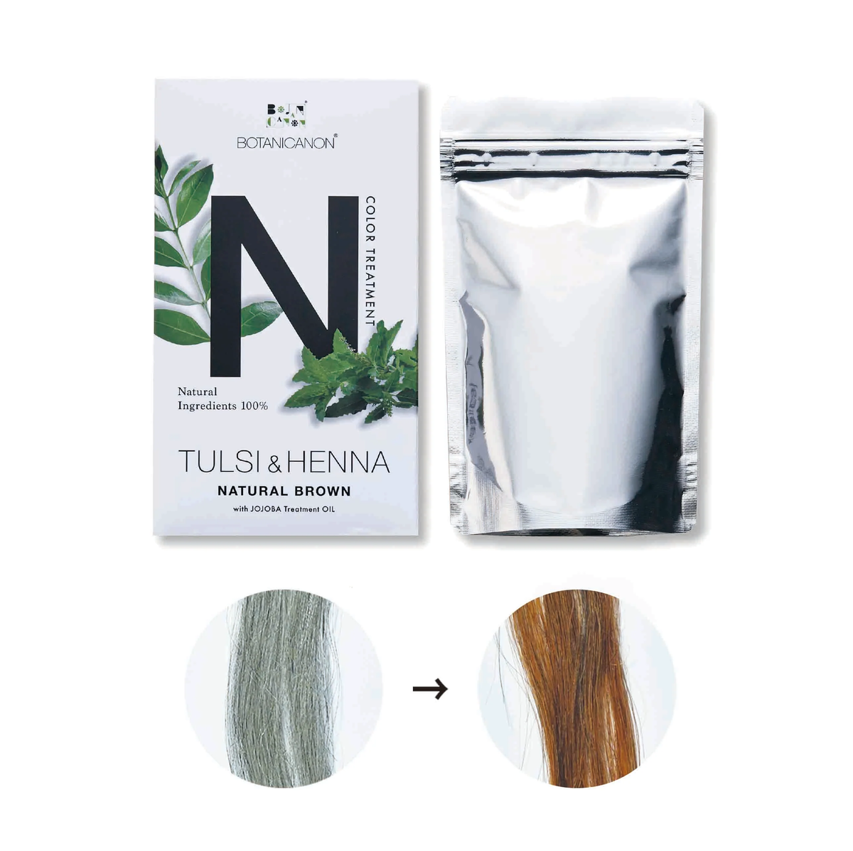 BOTANICANON Tulsi & Henna - Natural Brown (100g)