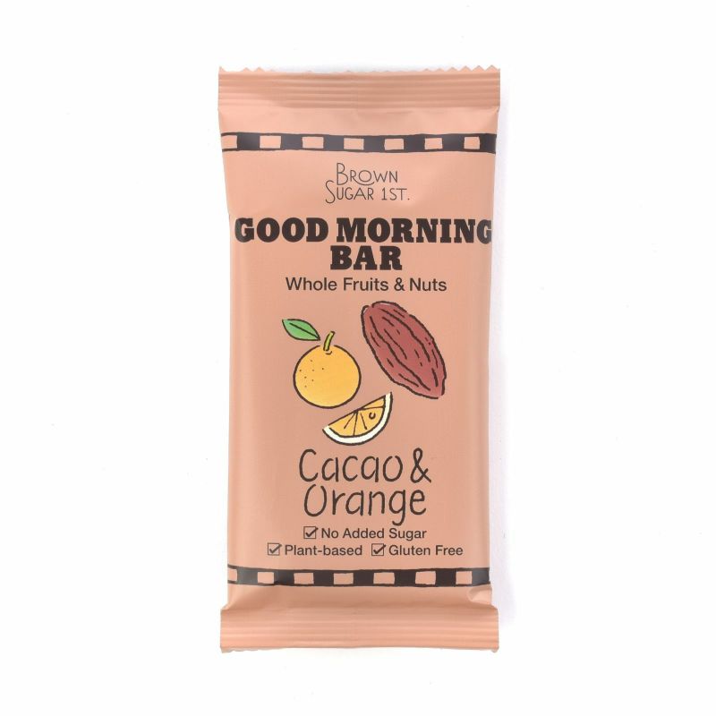 Barre GOOD MORNING au sucre brun, cacao et orange, 35 g