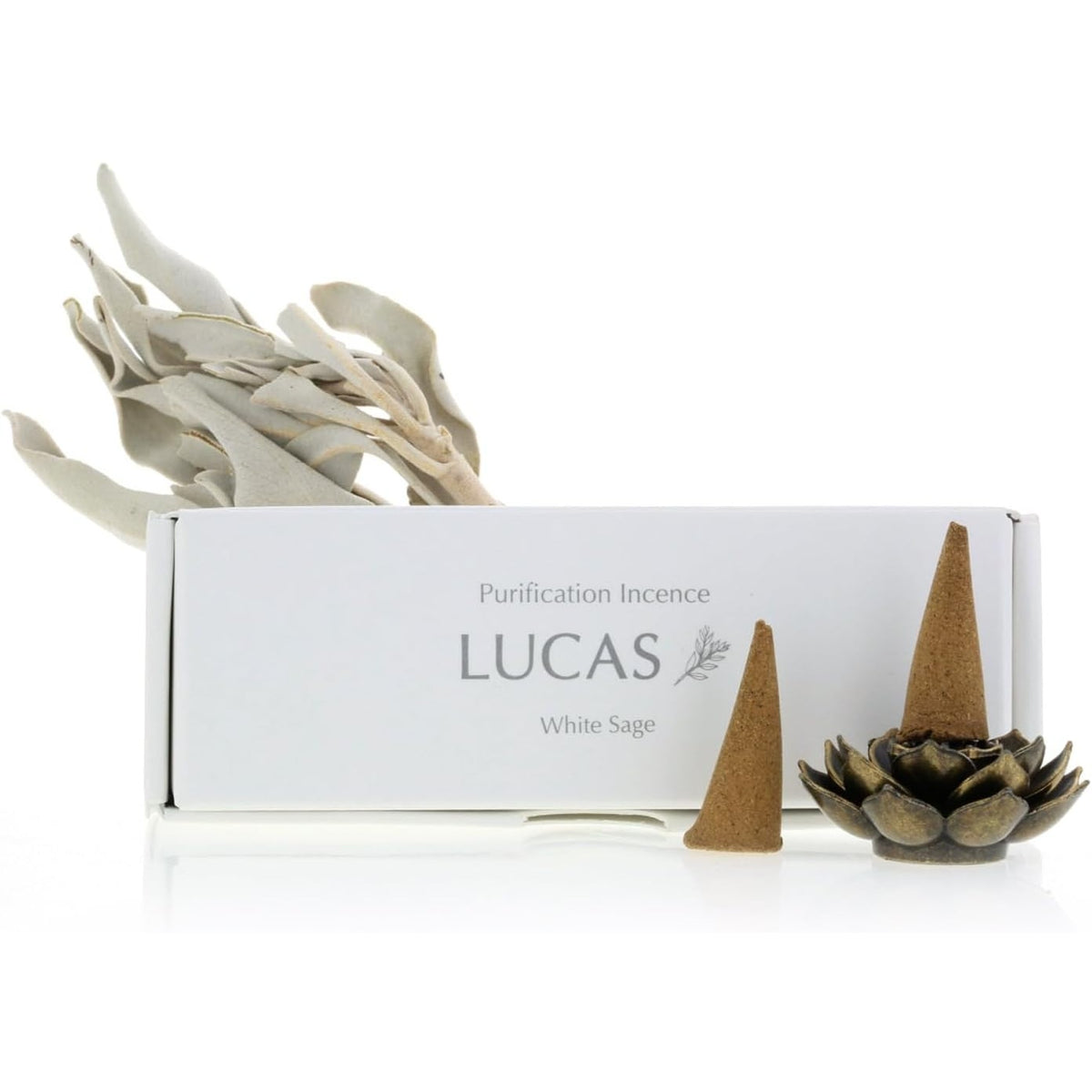LUCAS White Sage Purification Incense (Cone Type)