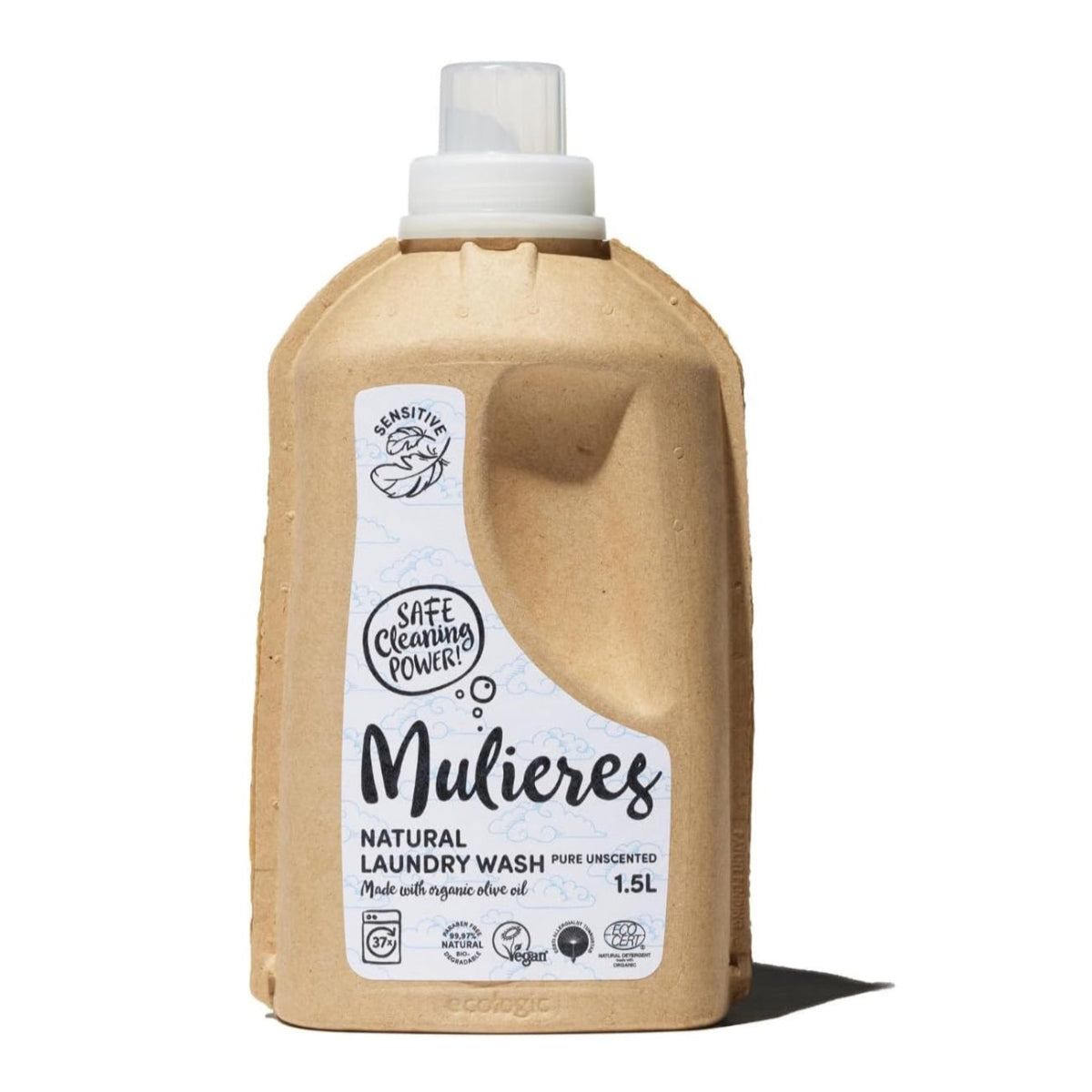 Mulieres Natural Laundry Wash Pure Unscented 1.5L