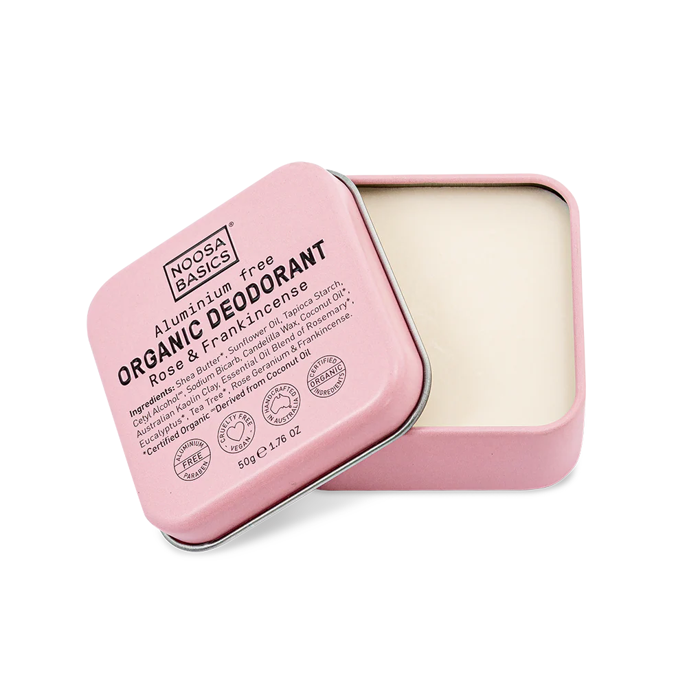 Noosa Basics Organic Deodorant Cream - Rose & Frankincense (50g)