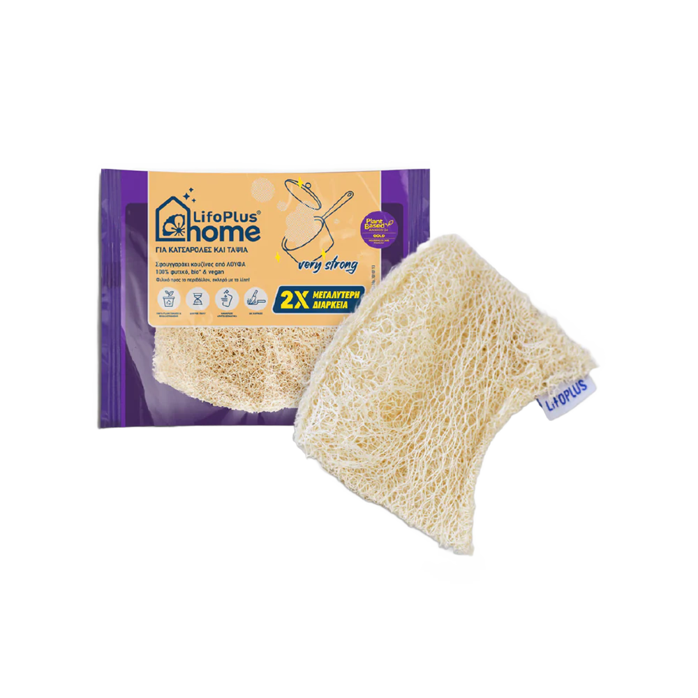 LifoPlus Classic Kitchen Loofah Sponge (Very Strong)